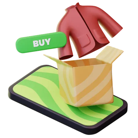 Online Cloth Buy  3D Icon