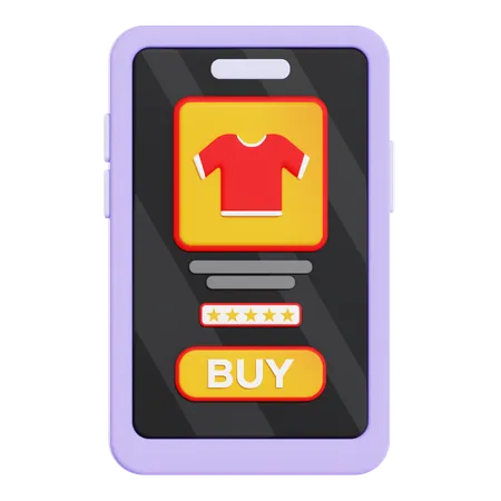 Online Cloth Shopping  3D Icon