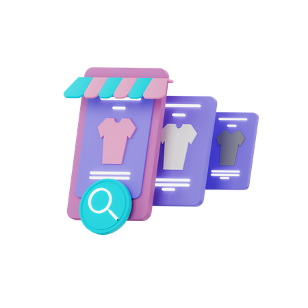 Online Cloth Shopping  3D Icon