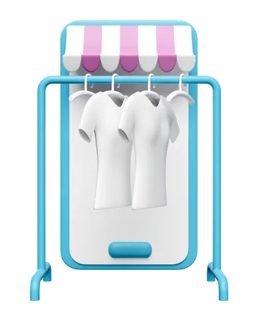 Online Cloth Shopping  3D Icon