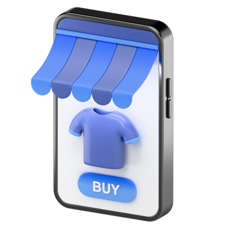 Online Clothe Shopping  3D Icon