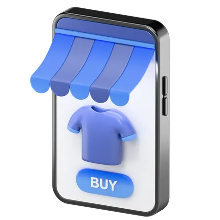 Online Clothe Shopping  3D Icon