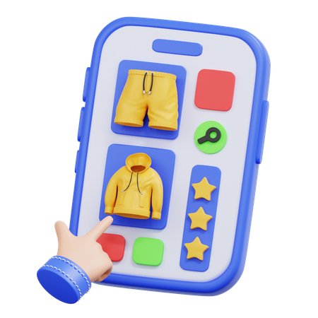 Online Clothe Shopping  3D Icon