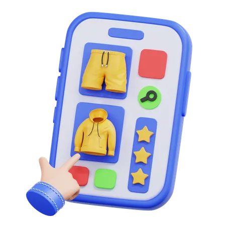 Online Clothe Shopping  3D Icon