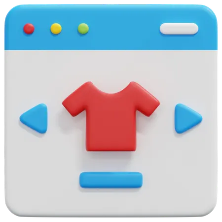 Online clothe shopping  3D Icon