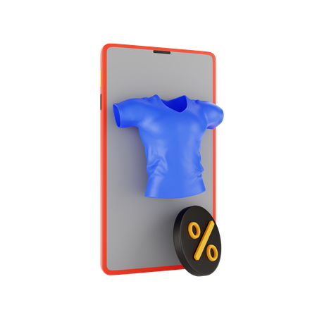 Online Clothe Shopping 3D Illustration