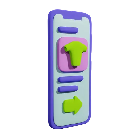 E Commerce Product Display On Device 3D Icon
