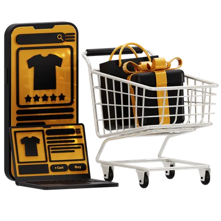 Online Clothe Shopping  3D Icon