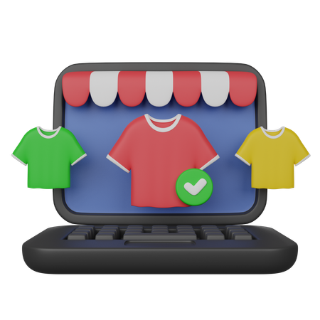 Online Clothes Shopping  3D Icon