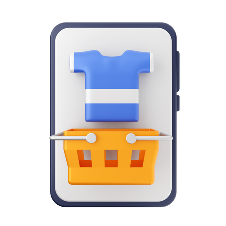 Online Clothes Shopping  3D Icon