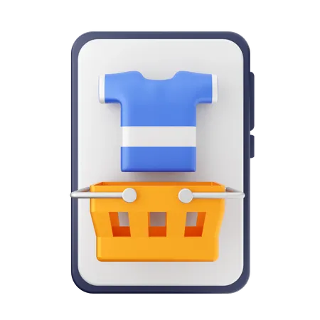 Online Clothes Shopping  3D Icon