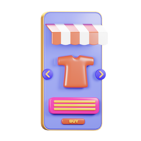 Online Clothes Shopping  3D Icon