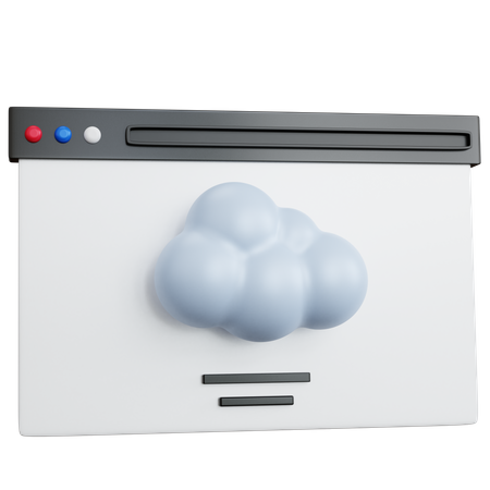 Online Cloud  3D Icon