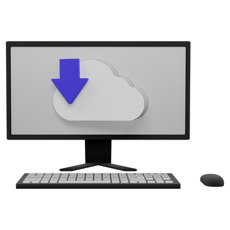 Online Cloud Download  3D Icon