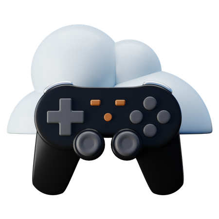 Online Cloud Gaming  3D Icon