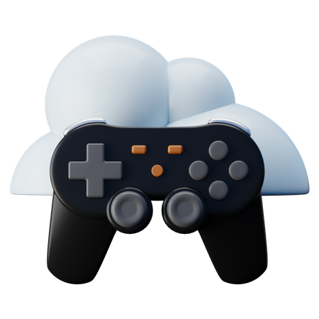 Online Cloud Gaming  3D Icon