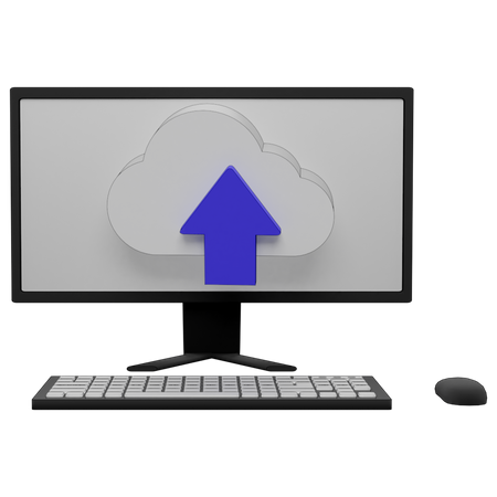 Online Cloud Upload  3D Icon