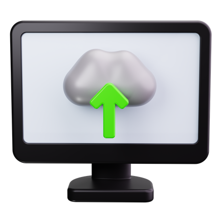 Online Cloud Upload  3D Icon