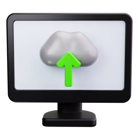 Online Cloud Upload  3D Icon