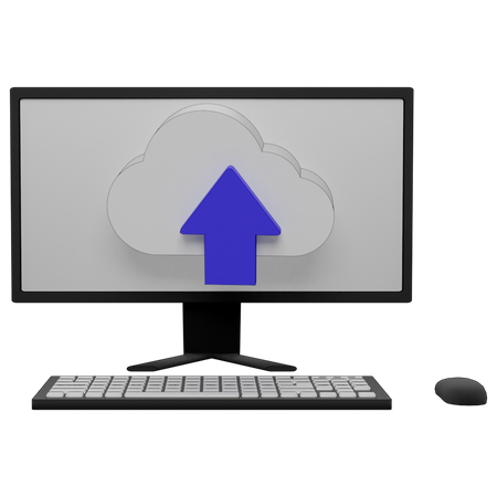 Online Cloud Upload 3D Icon