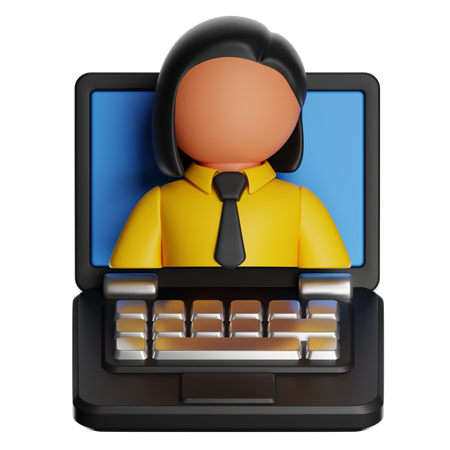 オンラインコーチ  3D Icon