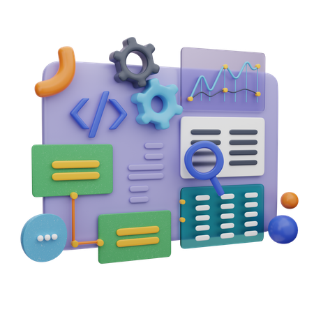 Online Coding Website  3D Icon