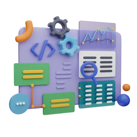 Online Coding Website  3D Illustration