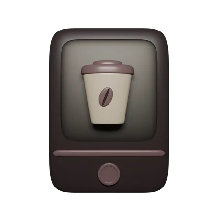 Online Coffee  3D Icon