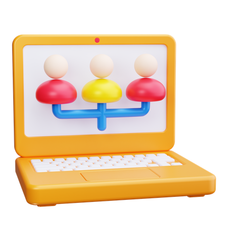 Online Collaboration  3D Icon