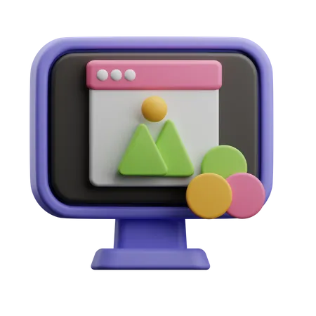 Online Color Combination  3D Icon