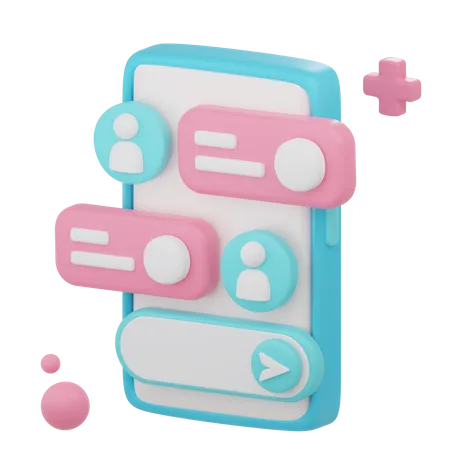 Online Communication  3D Icon