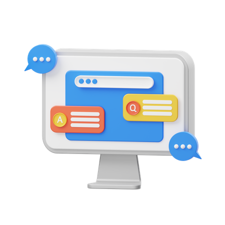 Online Communication  3D Icon