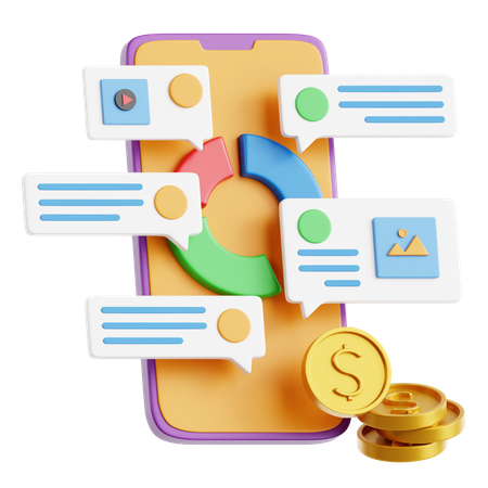 Online Communication  3D Icon