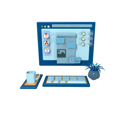 Online Communication  3D Icon