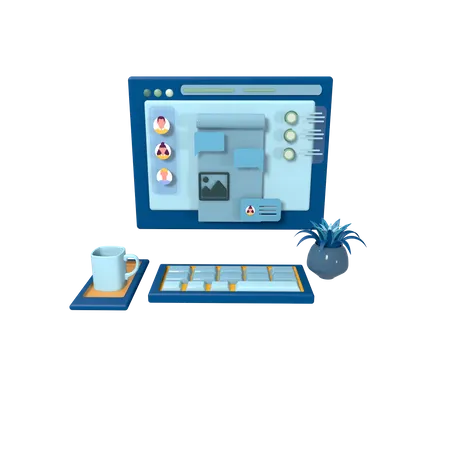 Online Communication  3D Icon