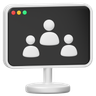 online community 3d logo