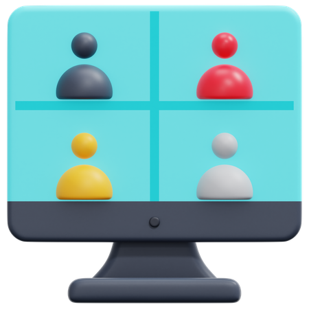 Online Conference  3D Icon