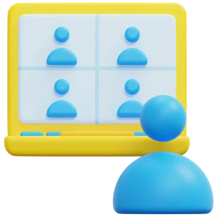 Online Conference  3D Icon