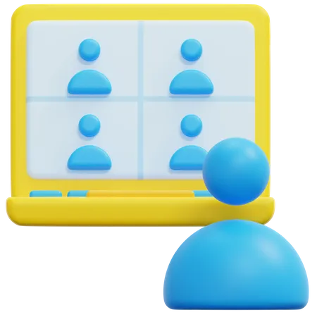 Online Conference 3D Icon