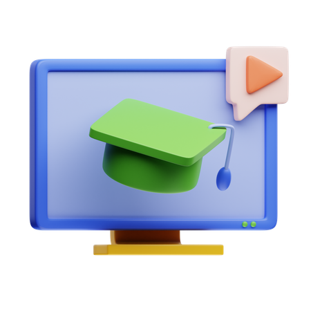 Online Course  3D Icon