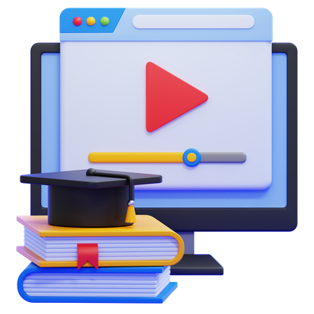 Online Course  3D Icon