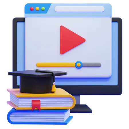 Online Course  3D Icon