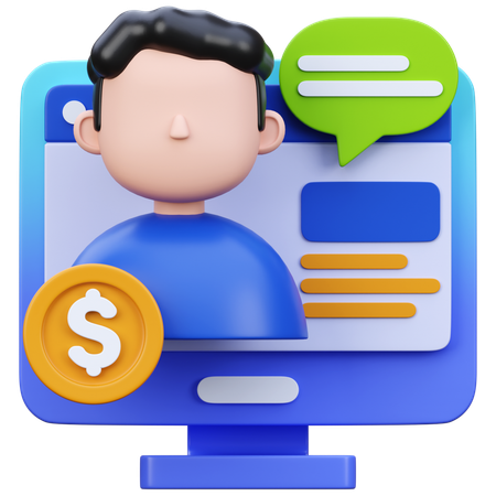 Online Course  3D Icon