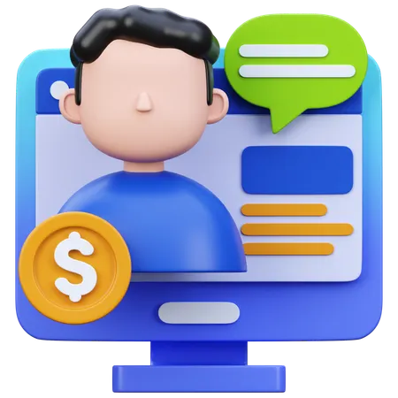 Online Course  3D Icon