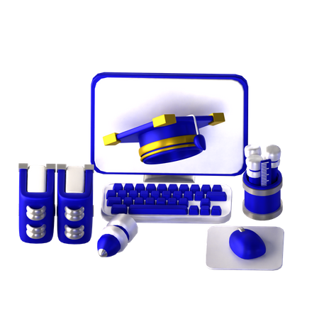 Online Course  3D Icon