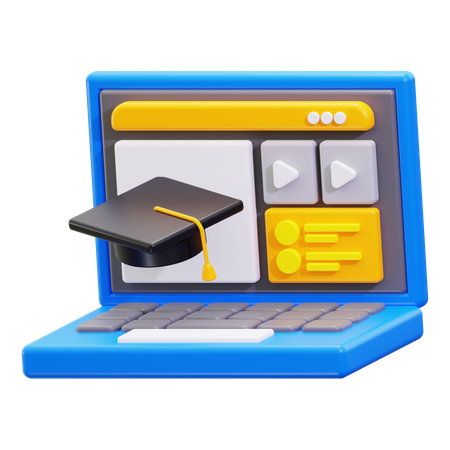Online Course  3D Icon