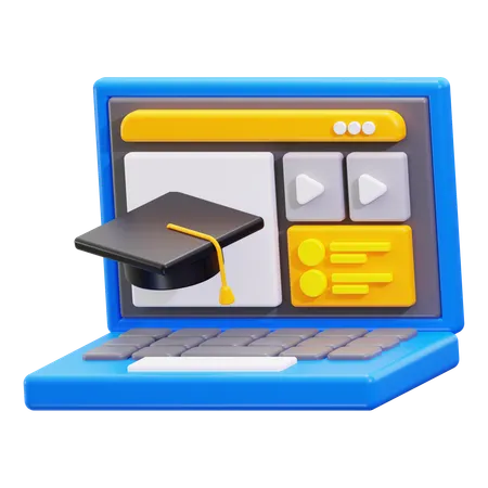 Online Course  3D Icon