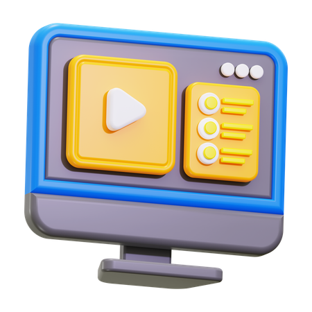 Online Course  3D Icon
