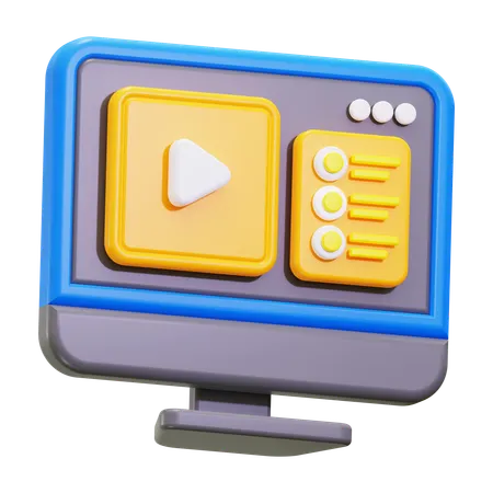 Online Course  3D Icon