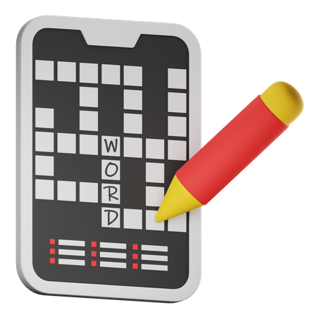 Online Crossword Puzzle  3D Icon